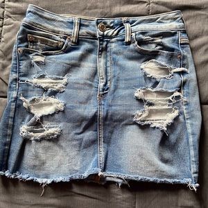 High Waisted Denim Skirt
